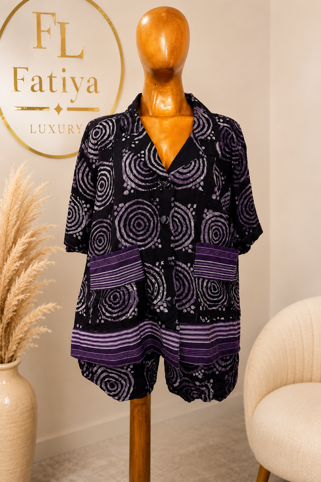 Ensemble short Adire